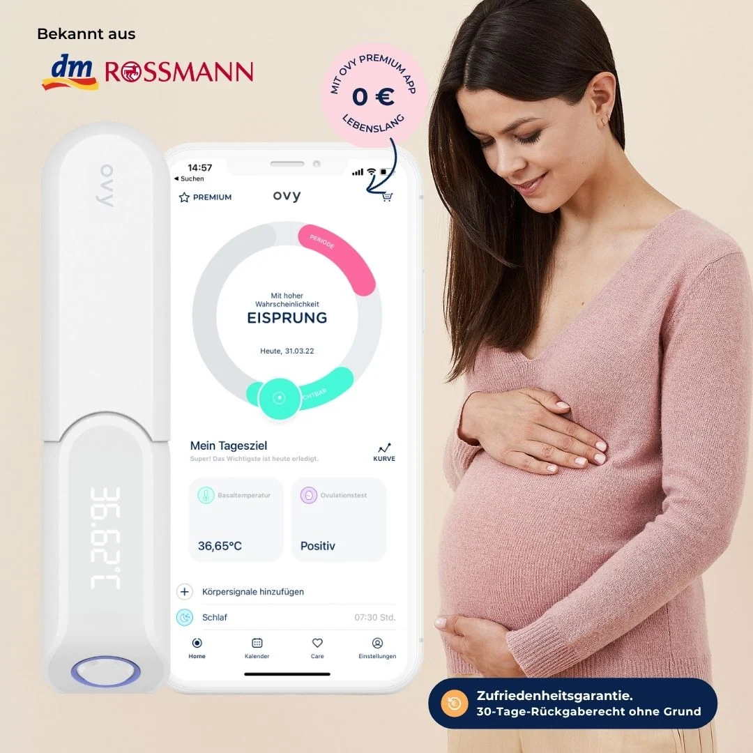 Ovy App Lifetime-Mitgliedschaft mit Bluetooth Basalthermometer (Kinderwunsch)